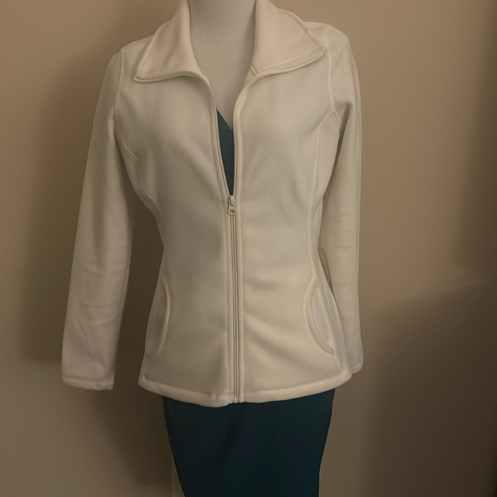 White  fleece jacket like new